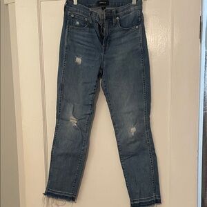 J. Crew Women's Light Blue Distressed Ankle Jeans